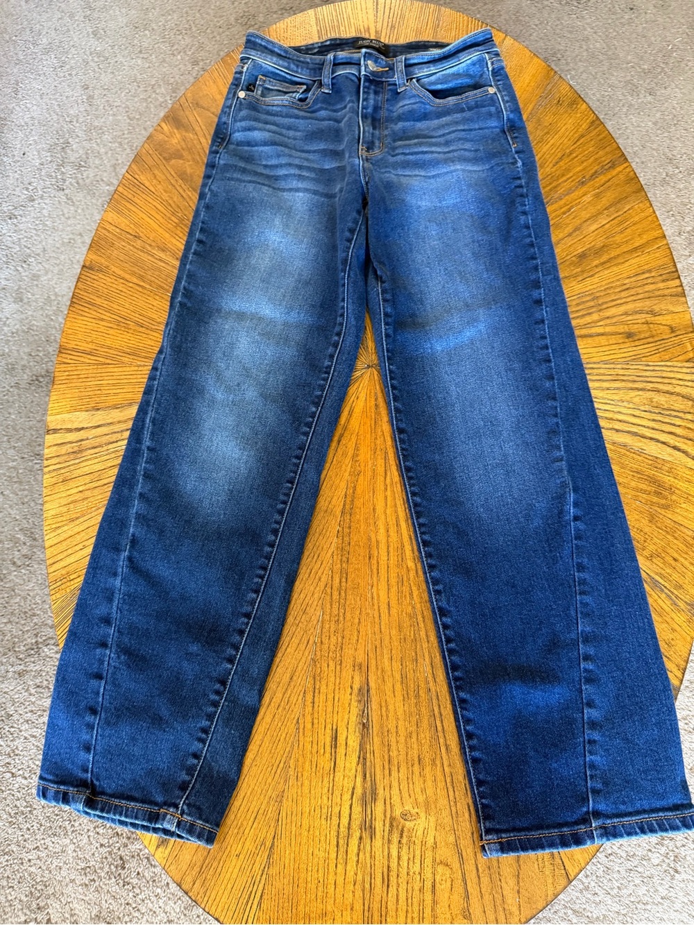 Judy Blue Medium-Dark Blue Straight Leg Jeans